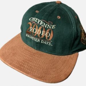 Cheyenne Rodeo Vintage Western Green and Brown Cap